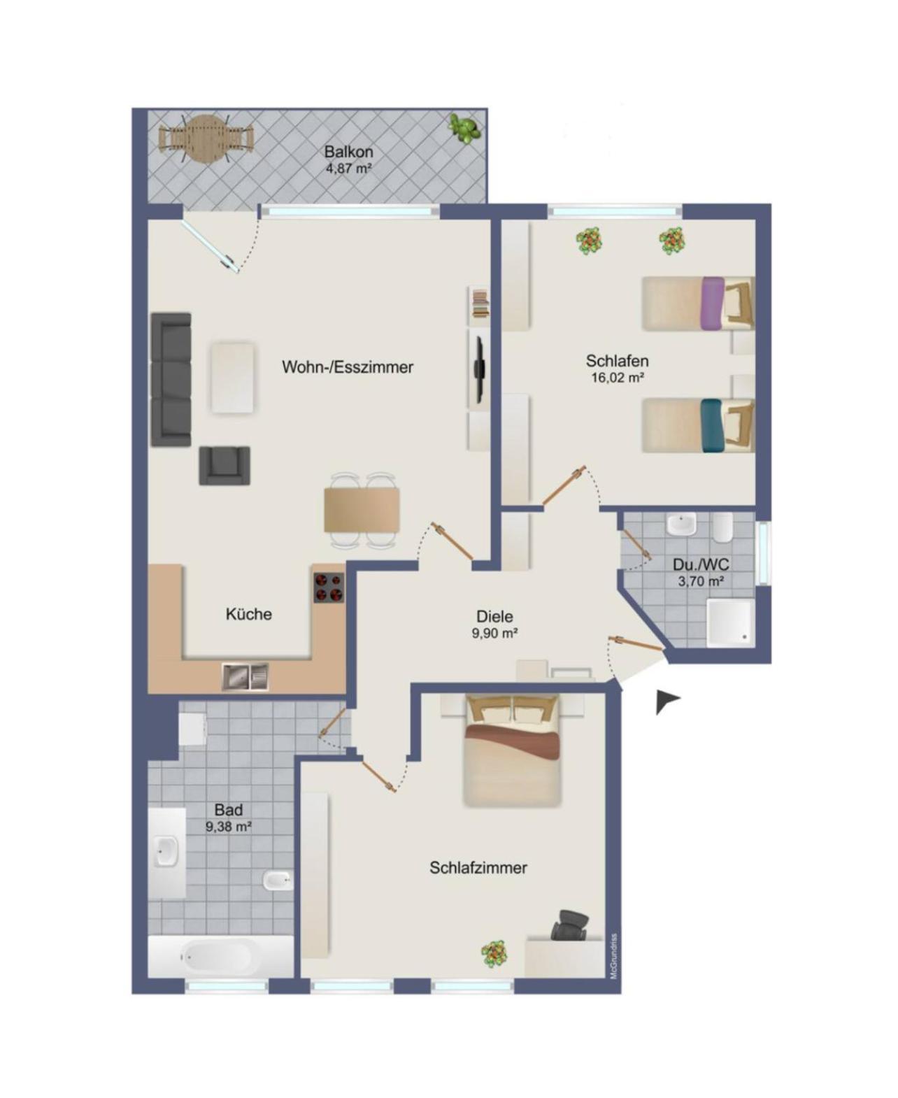 Pottapartments - Mit Balkon Und Kueche - Familienfreundlich Apartment *